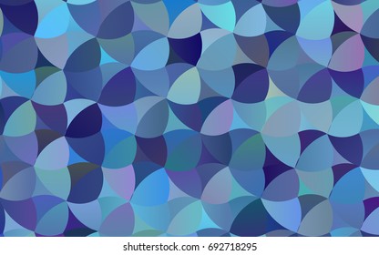 Light BLUE vector illustration which consist of circles. Dotted gradient design for your business. Creative geometric background in halftone style with colored spots.