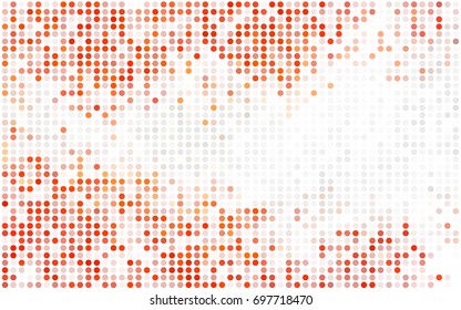 Light BLUE vector illustration which consist of circles. Dotted gradient design for your business. Creative geometric background in halftone style with colored spots.