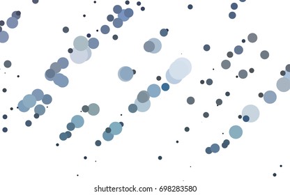 Light BLUE vector illustration which consist of circles. Dotted gradient design for your business. Creative geometric background in halftone style with colored spots.
