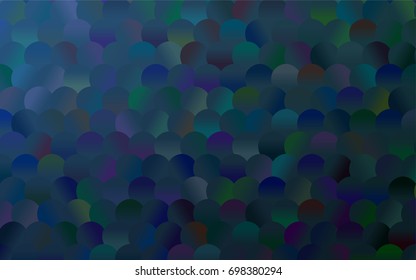 Light BLUE vector illustration which consist of circles. Dotted gradient design for your business. Creative geometric background in halftone style with colored spots.