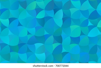 Light BLUE vector illustration which consist of circles. Dotted gradient design for your business. Creative geometric background in halftone style with colored spots.