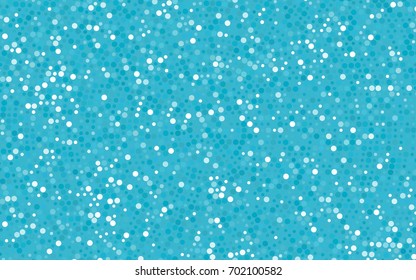 Light BLUE vector illustration which consist of circles. Dotted gradient design for your business. Creative geometric background in halftone style with colored spots.