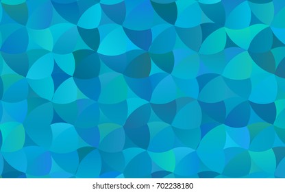 Light BLUE vector illustration which consist of circles. Dotted gradient design for your business. Creative geometric background in halftone style with colored spots.