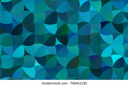 Light BLUE vector illustration which consist of circles. Dotted gradient design for your business. Creative geometric background in halftone style with colored spots.