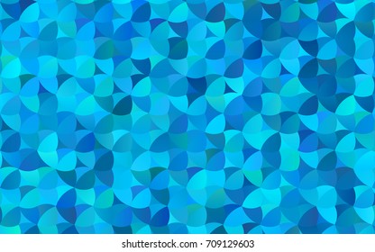 Light BLUE vector illustration which consist of circles. Dotted gradient design for your business. Creative geometric background in halftone style with colored spots.