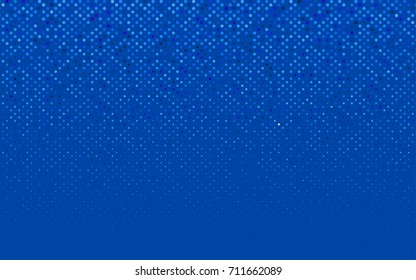 Light BLUE vector illustration which consist of circles. Dotted gradient design for your business. Creative geometric background in halftone style with colored spots.