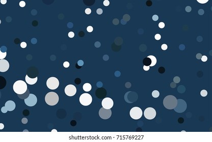 Light BLUE vector illustration which consist of circles. Dotted gradient design for your business. Creative geometric background in halftone style with colored spots.
