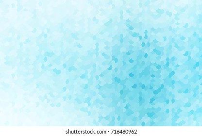Light BLUE vector illustration which consist of circles. Dotted gradient design for your business. Creative geometric background in halftone style with colored spots.