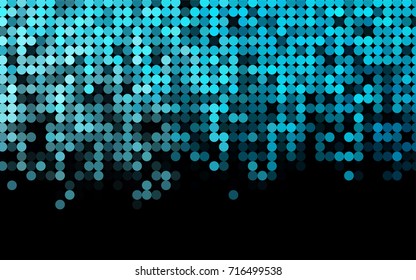 Light BLUE vector illustration which consist of circles. Dotted gradient design for your business. Creative geometric background in halftone style with colored spots.