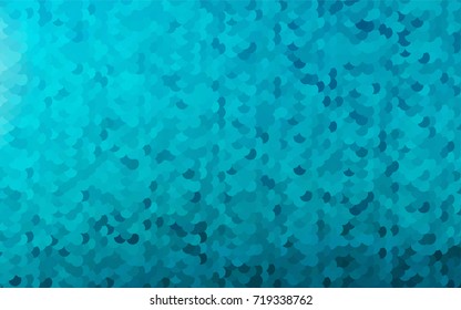 Light BLUE vector illustration which consist of circles. Dotted gradient design for your business. Creative geometric background in halftone style with colored spots.