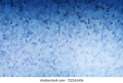 Light BLUE vector illustration which consist of circles. Dotted gradient design for your business. Creative geometric background in halftone style with colored spots.
