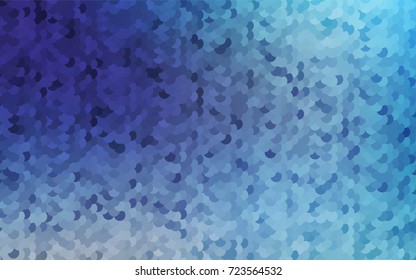 Light BLUE vector illustration which consist of circles. Dotted gradient design for your business. Creative geometric background in halftone style with colored spots.