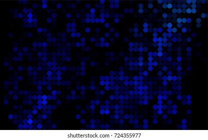 Light BLUE vector illustration which consist of circles. Dotted gradient design for your business. Creative geometric background in halftone style with colored spots.