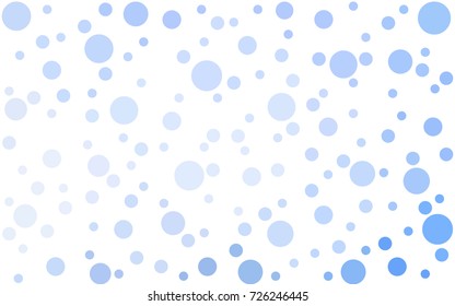Light BLUE vector illustration which consist of circles. Dotted gradient design for your business. Creative geometric background in halftone style with colored spots.