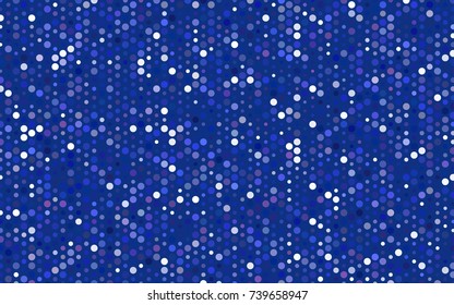 Light BLUE vector illustration which consist of circles. Dotted gradient design for your business. Creative geometric background in halftone style with colored spots.