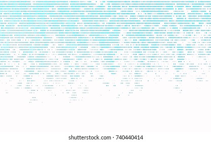 Light BLUE vector illustration which consist of circles. Dotted gradient design for your business. Creative geometric background in halftone style with colored spots.