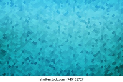 Light BLUE vector illustration which consist of circles. Dotted gradient design for your business. Creative geometric background in halftone style with colored spots.