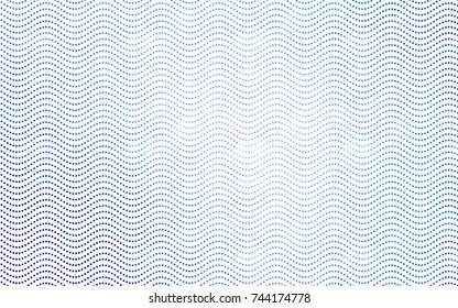 Light BLUE vector illustration which consist of circles. Dotted gradient design for your business. Creative geometric background in halftone style with colored spots.