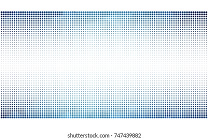 Light BLUE vector illustration which consist of circles. Dotted gradient design for your business. Creative geometric background in halftone style with colored spots.
