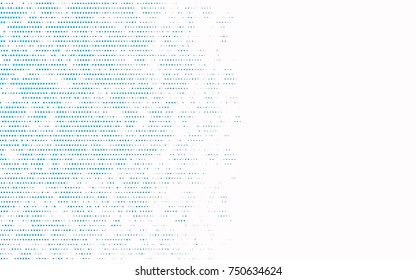 Light BLUE vector illustration which consist of circles. Dotted gradient design for your business. Creative geometric background in halftone style with colored spots.
