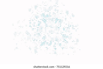 Light BLUE vector illustration which consist of circles. Dotted gradient design for your business. Creative geometric background in halftone style with colored spots.
