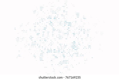 Light BLUE vector illustration which consist of circles. Dotted gradient design for your business. Creative geometric background in halftone style with colored spots.
