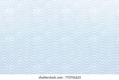 Light BLUE vector illustration which consist of circles. Dotted gradient design for your business. Creative geometric background in halftone style with colored spots.