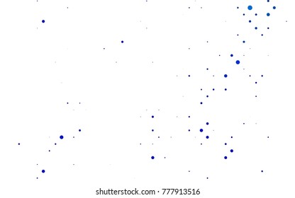 Light BLUE vector illustration which consist of circles. Dotted gradient design for your business. Creative geometric background in halftone style with colored spots.