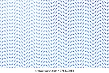 Light BLUE vector illustration which consist of circles. Dotted gradient design for your business. Creative geometric background in halftone style with colored spots.