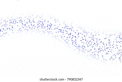 Light BLUE vector illustration which consist of circles. Dotted gradient design for your business. Creative geometric background in halftone style with colored spots.