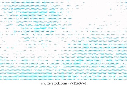 Light BLUE vector illustration which consist of circles. Dotted gradient design for your business. Creative geometric background in halftone style with colored spots.
