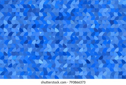 Light BLUE vector illustration which consist of circles. Dotted gradient design for your business. Creative geometric background in halftone style with colored spots.