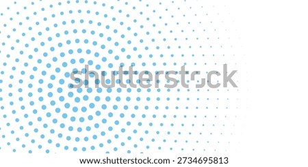 Light BLUE vector illustration which consist of circles. Dotted gradient design for your business. Creative geometric background in halftone style with colored spots.