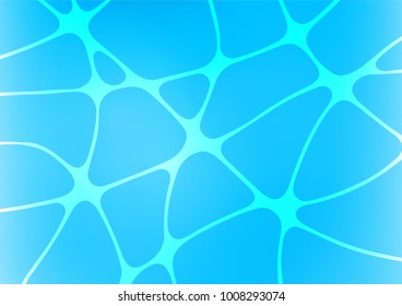Light BLUE vector indian curved template. Colorful abstract illustration with lines in Asian style. The doodle design can be used for your web site.
