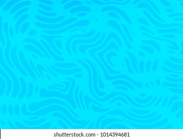 Light BLUE vector indian curved template. Brand-new colored illustration in blurry style with doodles. The pattern can be used for coloring books and pages for kids.