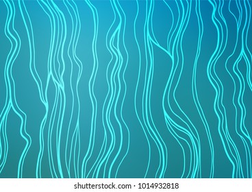 Light BLUE vector indian curved pattern. Creative illustration in blurred style with doodles and Zen tangles. The pattern can be used for coloring books and pages for kids.