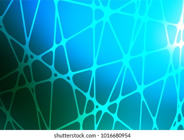 Light BLUE vector indian curved template. Ethnic elegant natural pattern with gradient. The doodle design can be used for your web site.
