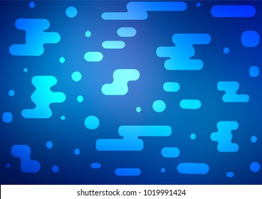Light BLUE vector indian curved texture. Brand-new colored illustration in blurry style with doodles. A completely new template for your business design.