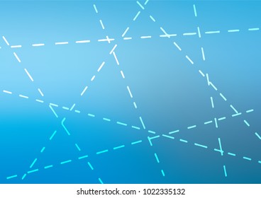 Light BLUE vector indian curved template. Colorful illustration in abstract style with doodles and Zen tangles. A completely new design for your business.