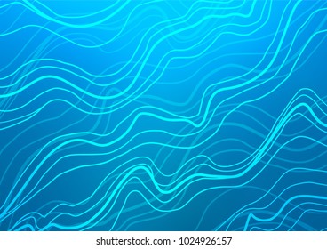 Light BLUE vector indian curved texture. A completely new color illustration in doodle style. Brand-new style for your business design.