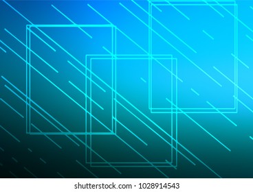 Light BLUE vector indian curved pattern. Creative illustration in blurred style with doodles and Zen tangles. Brand-new style for your business design.