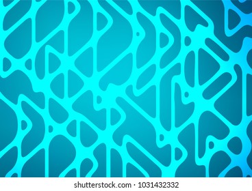 Light BLUE vector indian curved template. Modern geometrical abstract illustration with doodles. A new texture for your design.