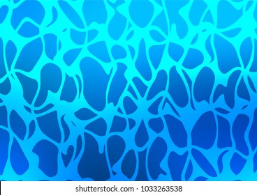Light BLUE vector indian curved texture. Creative illustration in blurred style with doodles and Zen tangles. The elegant pattern can be used as a part of a brand book.