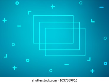 Light BLUE vector indian curved template. Modern geometrical abstract illustration with doodles. The pattern can be used for wallpapers and coloring books.