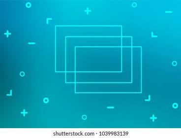 Light BLUE vector indian curved template. Ethnic elegant natural pattern with gradient. A completely new design for your business.