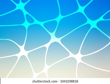 Light BLUE vector indian curved background. An elegant bright illustration with lines in Natural style. A new texture for your design.