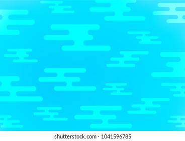 Light BLUE vector indian curved texture. Blurred decorative design in Indian style with Zen tangles. Brand-new style for your business design.