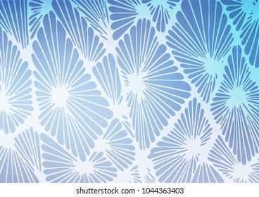 Light BLUE vector indian curved template. A completely new color illustration in doodle style. The best blurred design for your business.