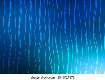 Light BLUE vector indian curved texture. An elegant bright illustration with lines in Natural style. A new texture for your design.