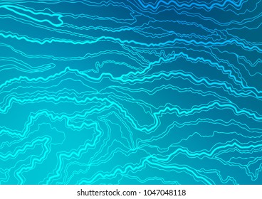 Light BLUE vector indian curved template. An elegant bright illustration with lines in Natural style. A completely new template for your business design.